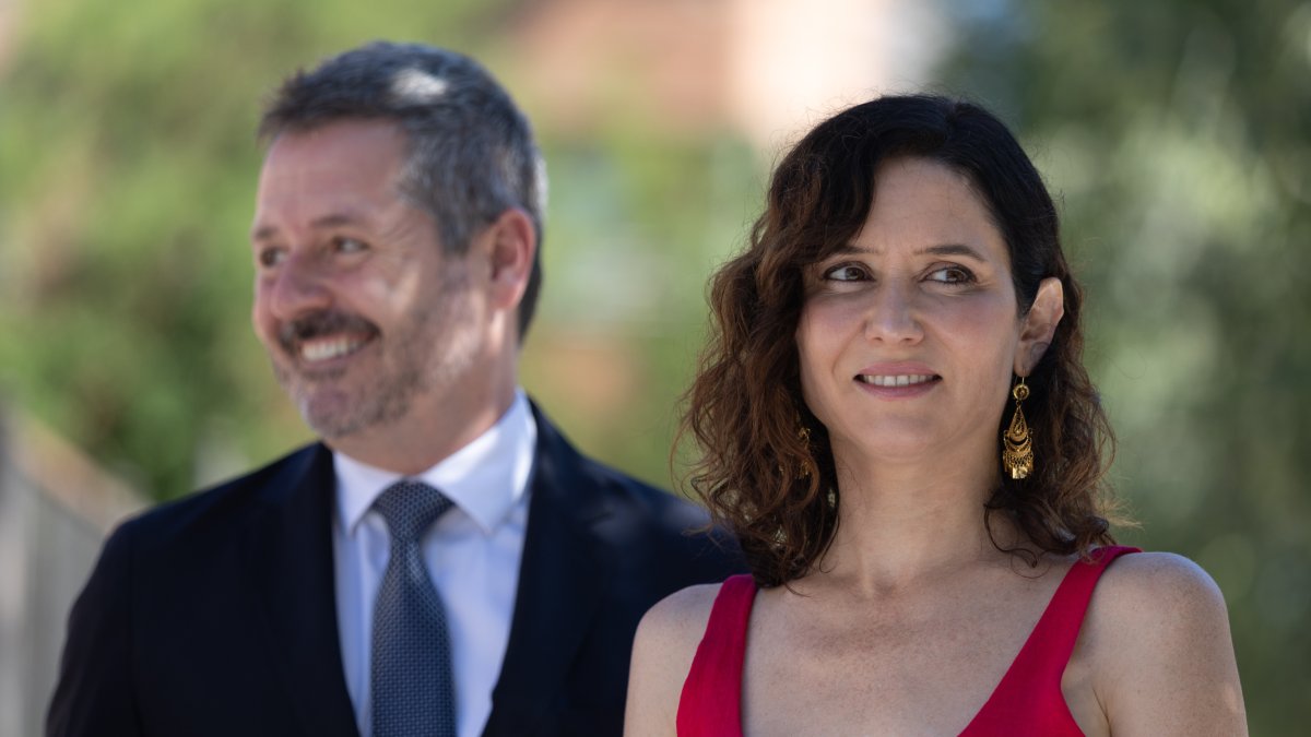 La presidenta de la Comunidad de Madrid, Isabel Díaz Ayuso, durante la presentación de Milla Canal, en las Instalaciones Deportivas Canal de Isabel II.