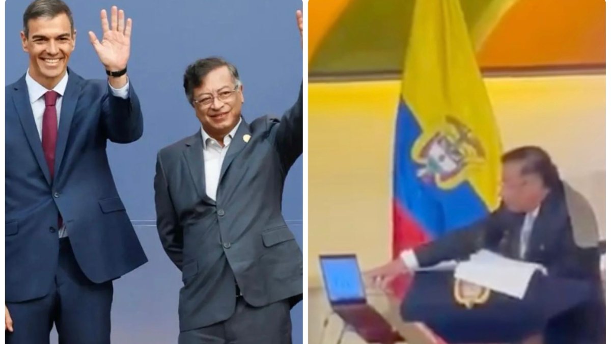 Pedro Sánchez y Gustavo Petro en la cumbre contra la derecha y el presidente de Colombia con su 