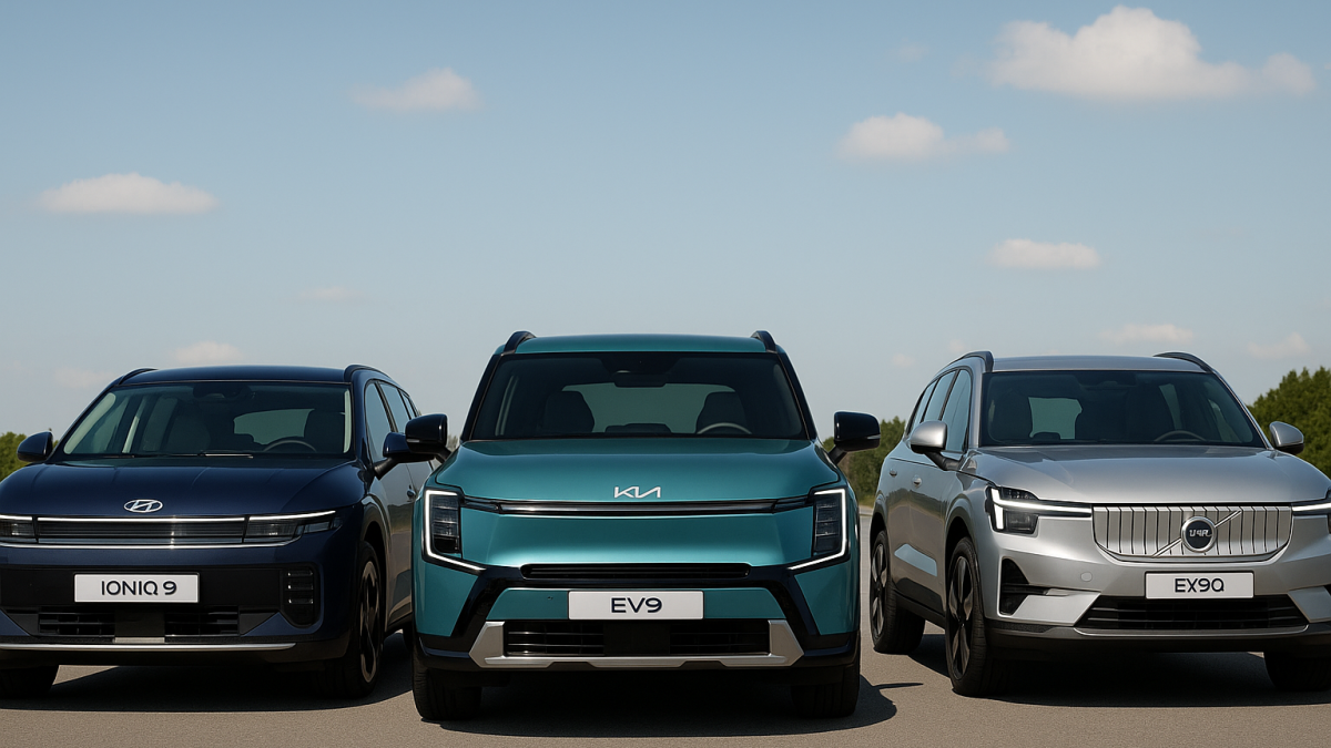 Hyundai Ioniq 9, KIA EV9 y Volvo EX90