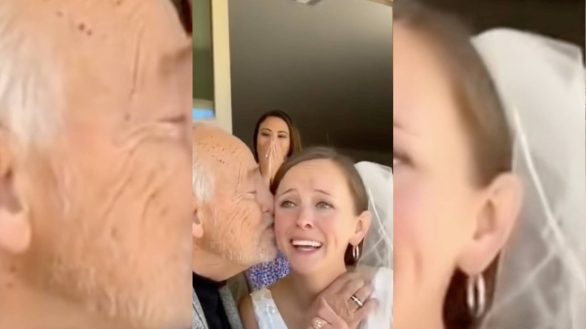 En el momento en que el padre con Alzheimer reconoce a su hija el día de su boda