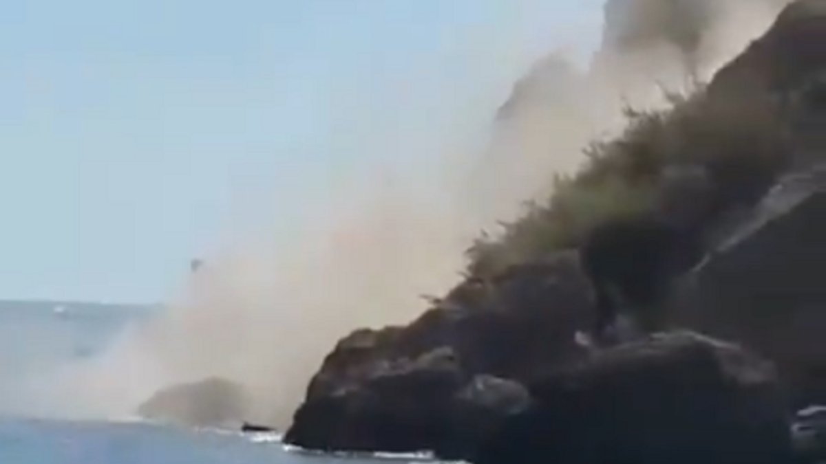 Desprendimiento en Maro, Nerja, Málaga.