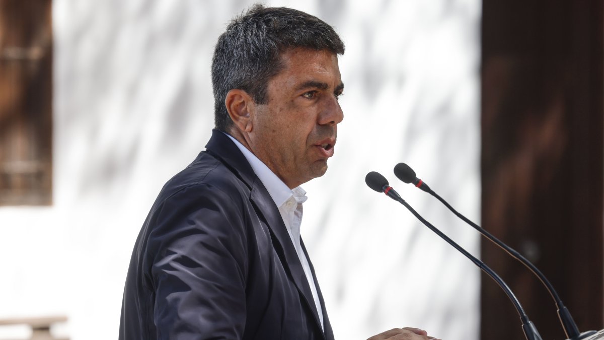 El presidente de la Generalitat valenciana, Carlos Mazón,