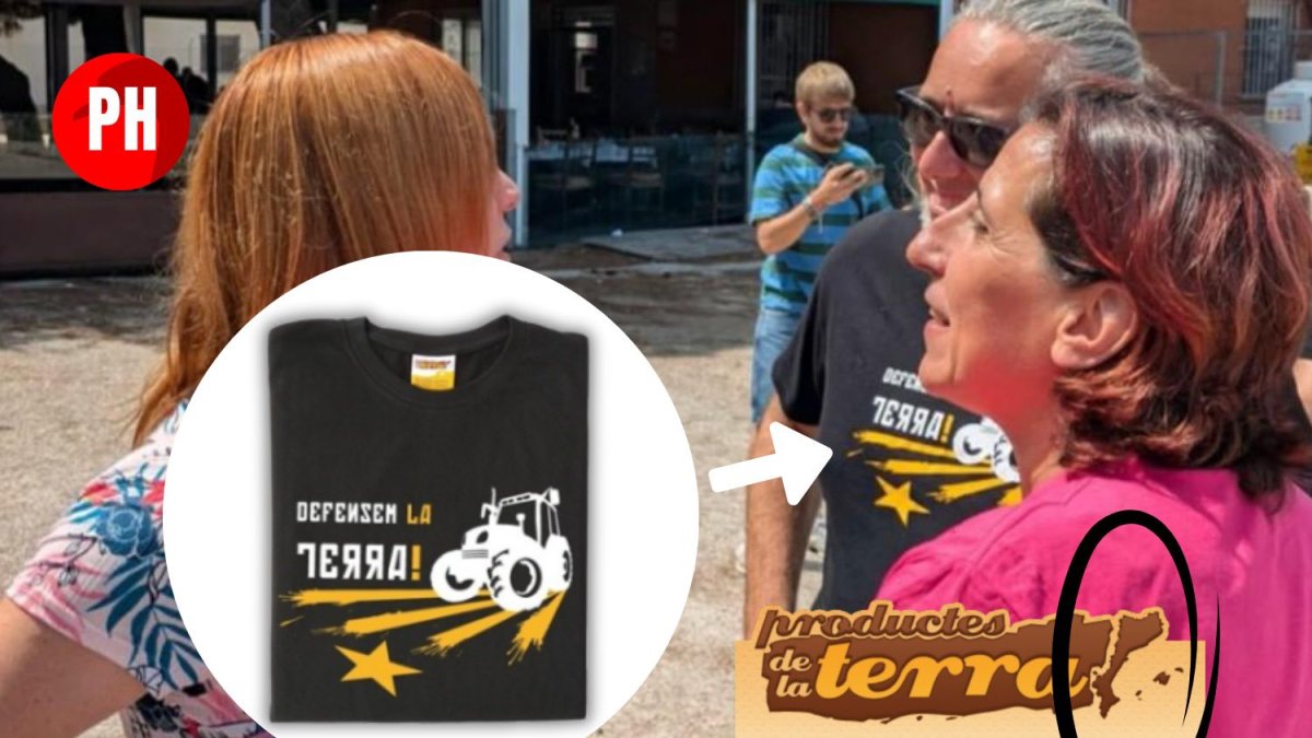 La concejala de Compromís en Paiporta, Olga Sandrós Torregrosa, con una camiseta independentista