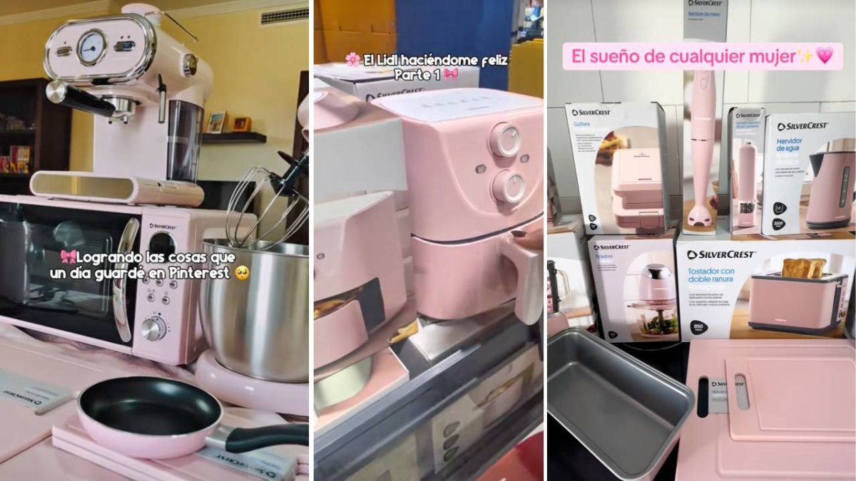 TikTok se llena de vídeos de la colección de electrodomésticos rosas de Lidl y desata la locura en tiendas