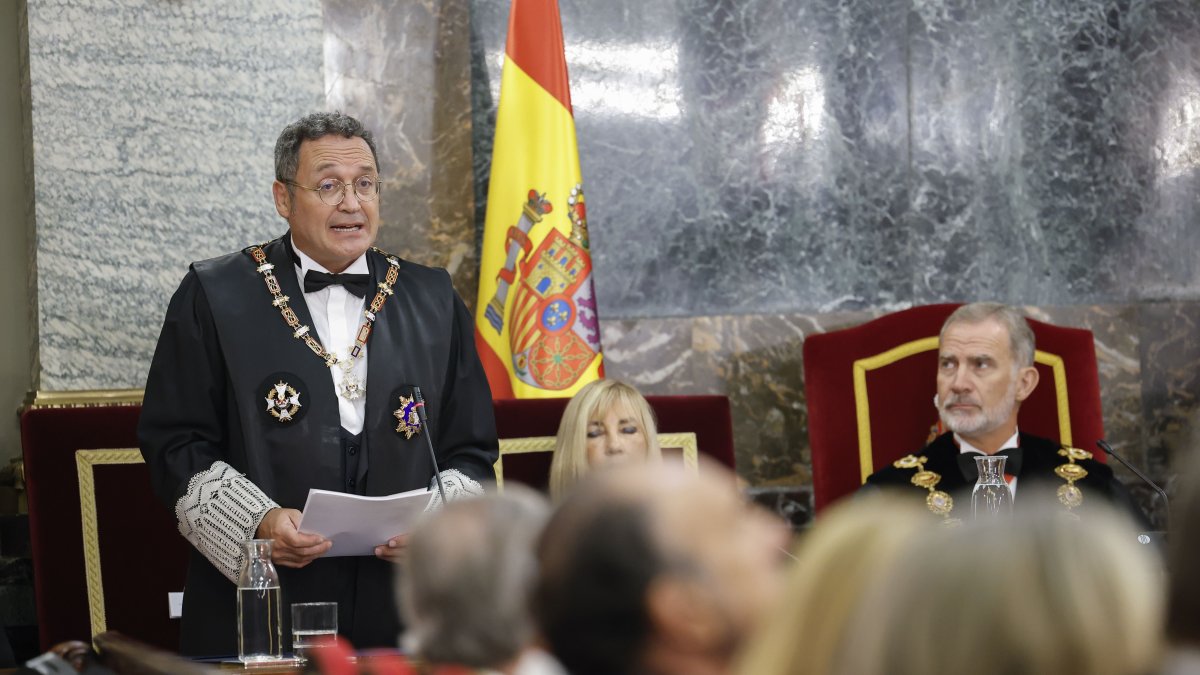 El Fiscal General, en un discurso que solo aplaude Bolaños: "Creo en el Estado de Derecho y en la verdad"