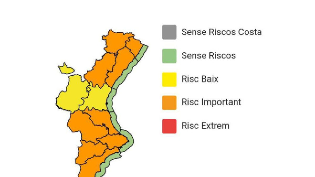 Alerta meteorológica Comunidad Valenciana