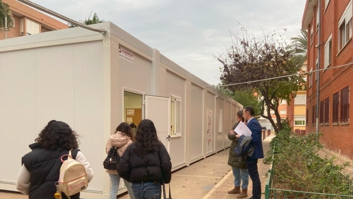Aulas prefabricadas tras la dana