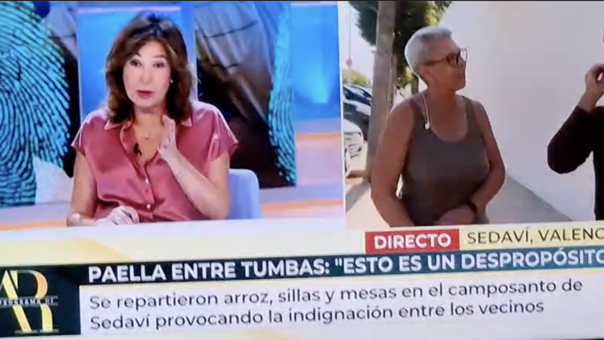 Ana Rosa no da crédito a las paellas entre tumbas del PSOE en Sedaví: "lo decidió un descerebrado"