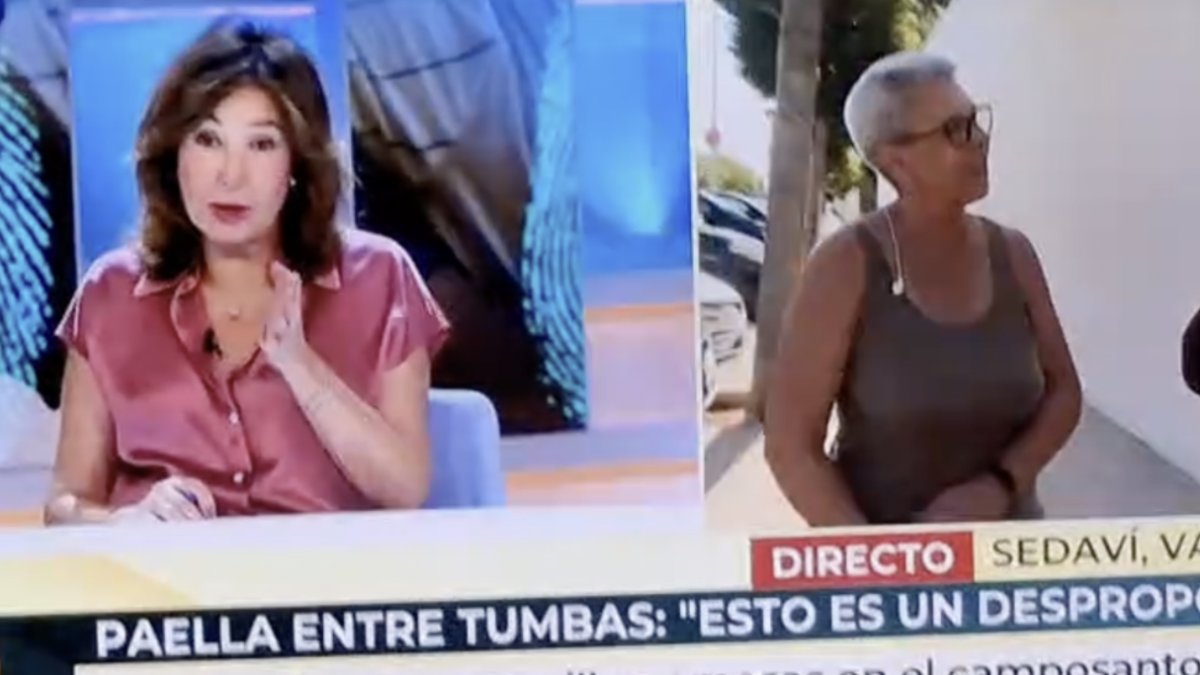 Ana Rosa no se podía creer la paella en el cementerio de Sedaví