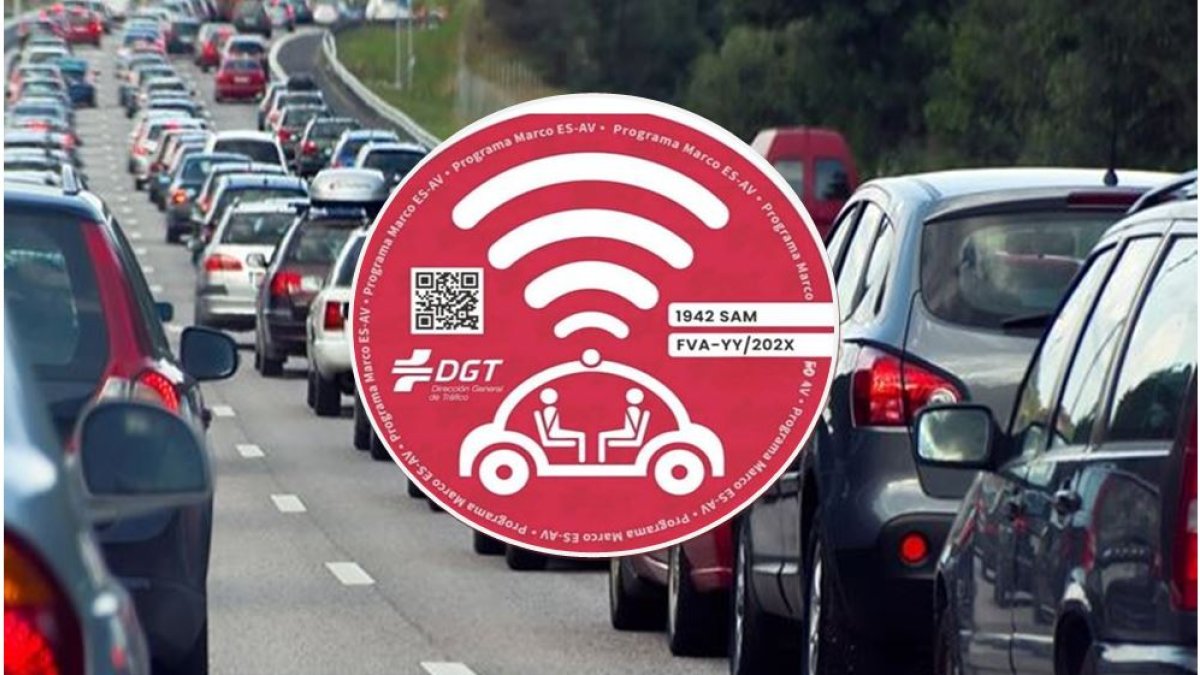 Nueva etiqueta roja de la DGT: qué significa y qué coches deberán llevarla en 2025