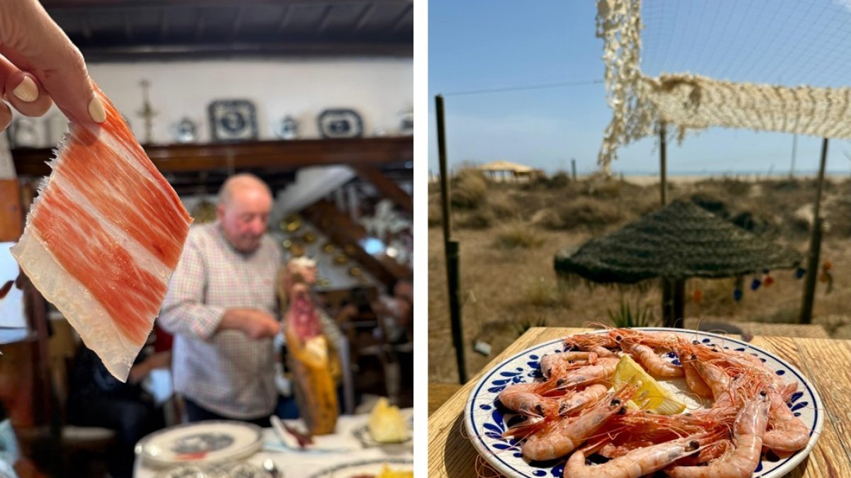 Un aperitivo de tres días: Jabugo y gamba blanca de Huelva