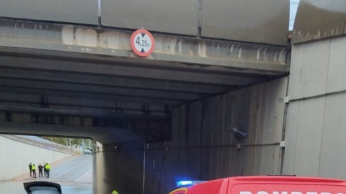 Túnel inundado por las lluvias en Castellón