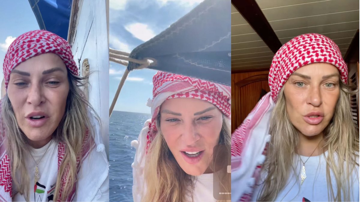 El circo de la Global Sumud Flotilla: 'Barbie Gaza' se grabó un montaje "secuestrada" por si la detenía Israel