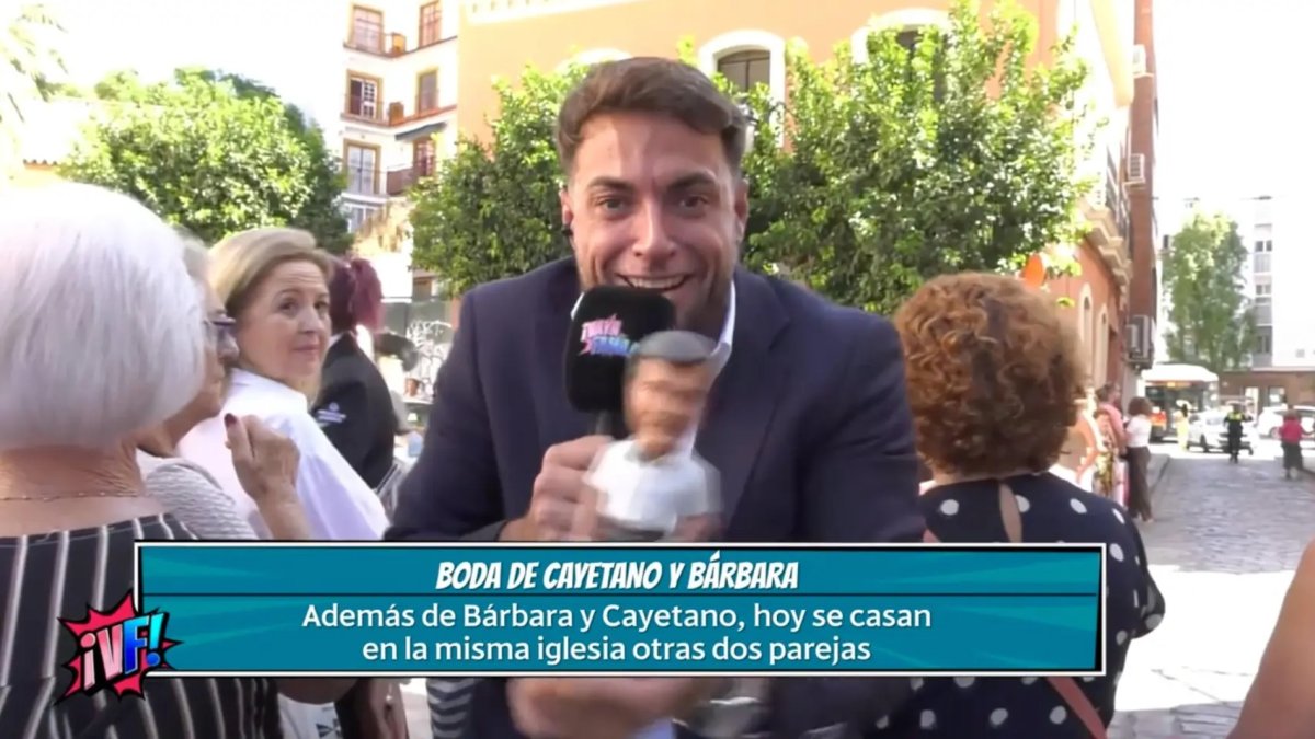 Montoya debuta como reportero en la boda de Cayetano y desata la polémica