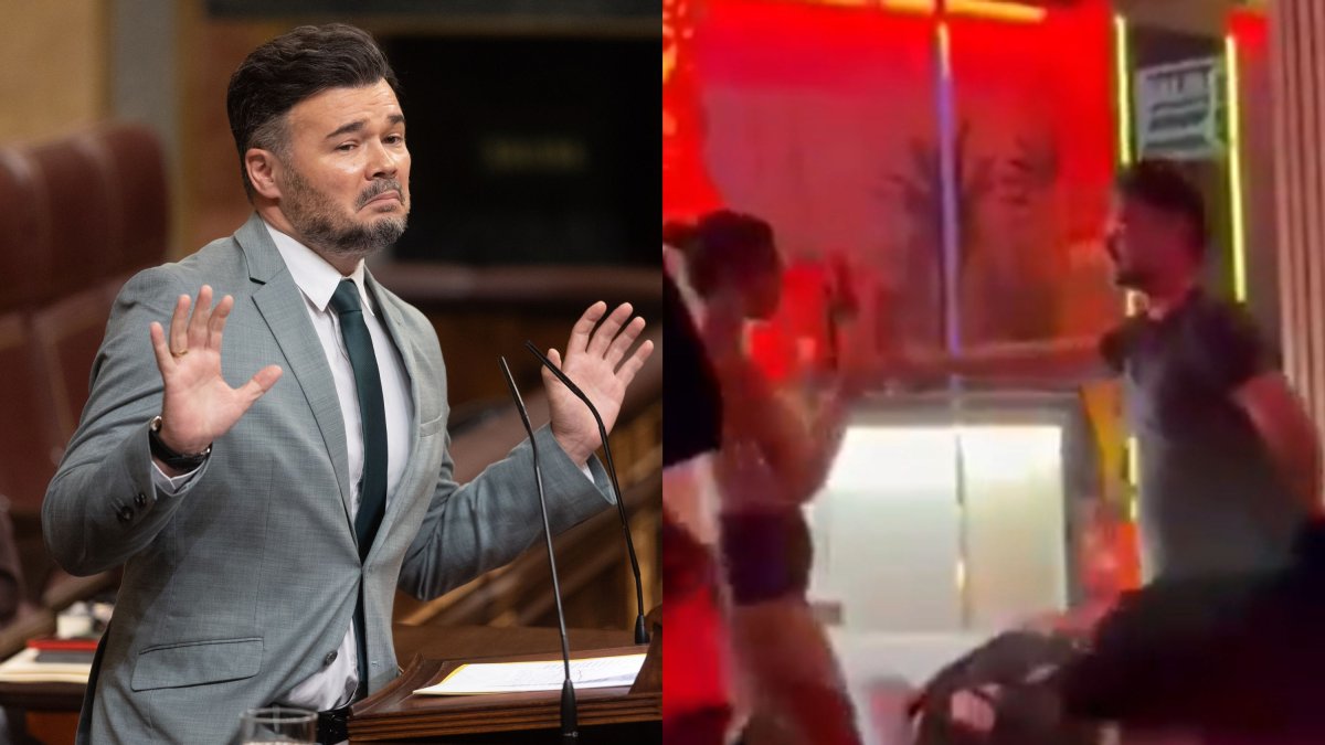 La bachata de Rufián con una famosa actriz española en la noche madrileña se hace viral: del "nuevo Ábalos" a "este no vuelve a Barcelona"