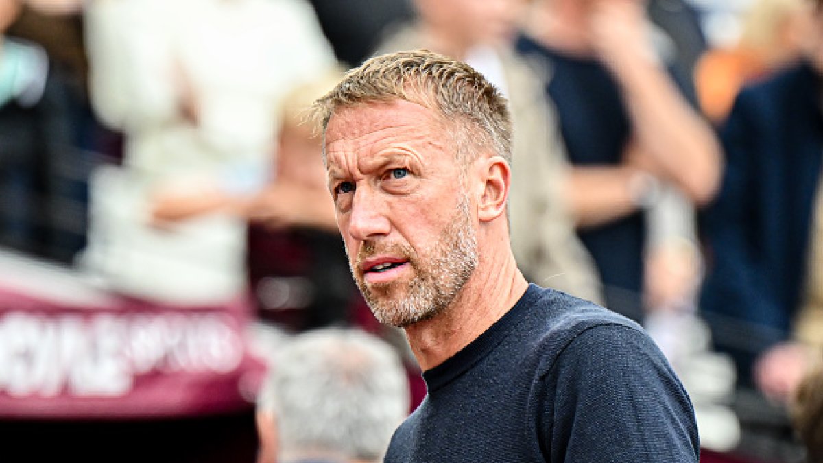 Graham Potter, antes de ser despedido como técnico del West Ham, durante un partido ante el Crystal Palace. (Foto: Kevin Hodgson/MI News/NurPhoto vía Getty Images)