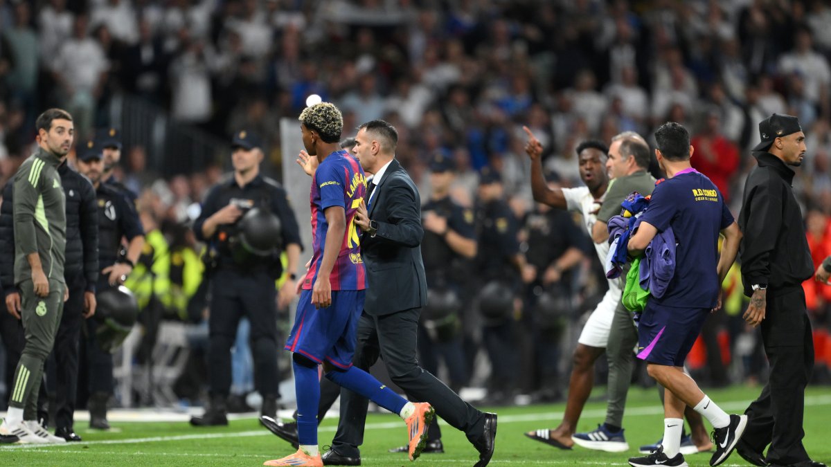 Pelea entre Lamine y Vinicius