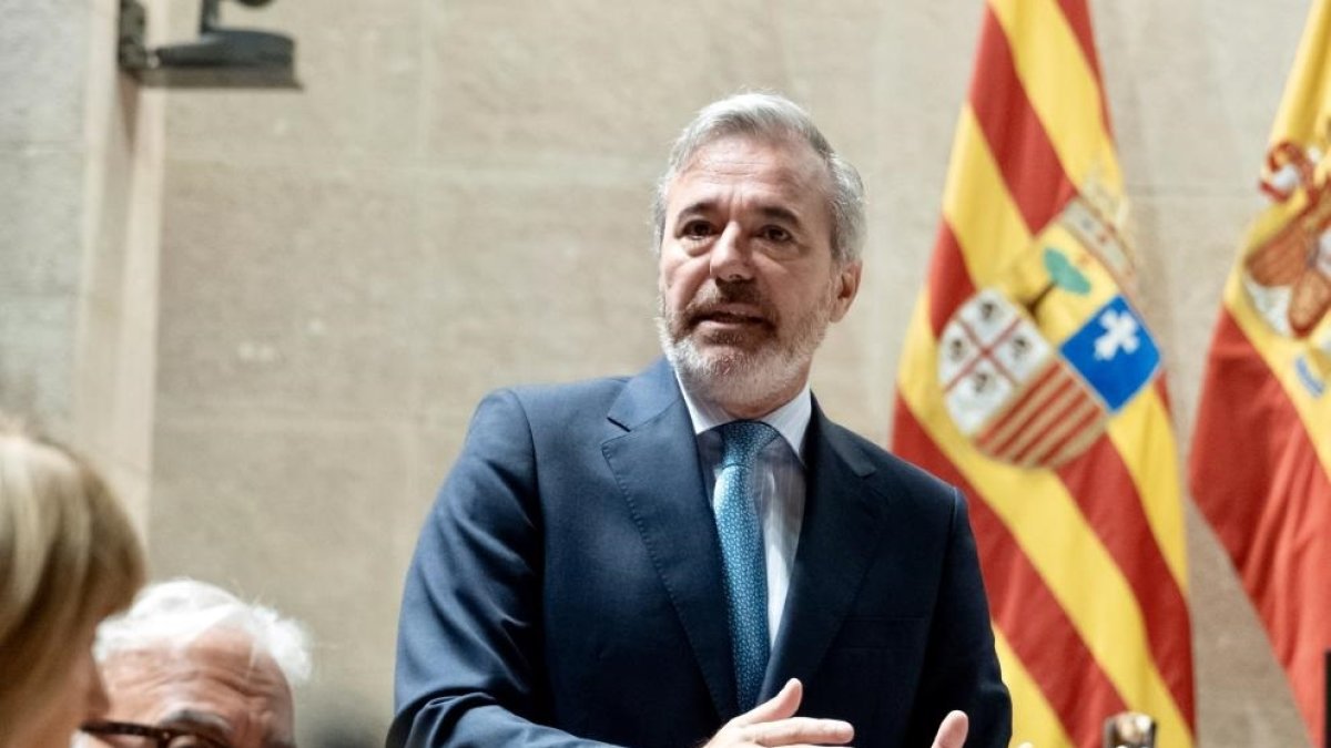 El presidente del Gobierno de Aragón, Jorge Azcón,