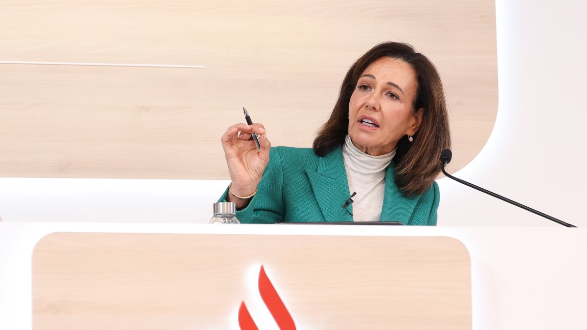 La presidenta del Banco Santander, Ana Botín, durante la presentación de los resultados de Banco Santander en su ejercicio de 2024.
Marta Fernández / Europa Press
05 FEBRERO 2025