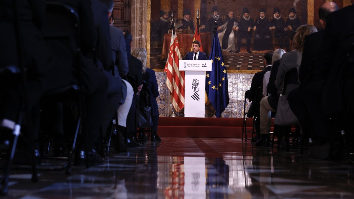 Declaración institucional del 'president' de la Generalitat, Carlos Mazón, en el aniversario del día de la dana
Rober Solsona / Europa Press
29/10/2025