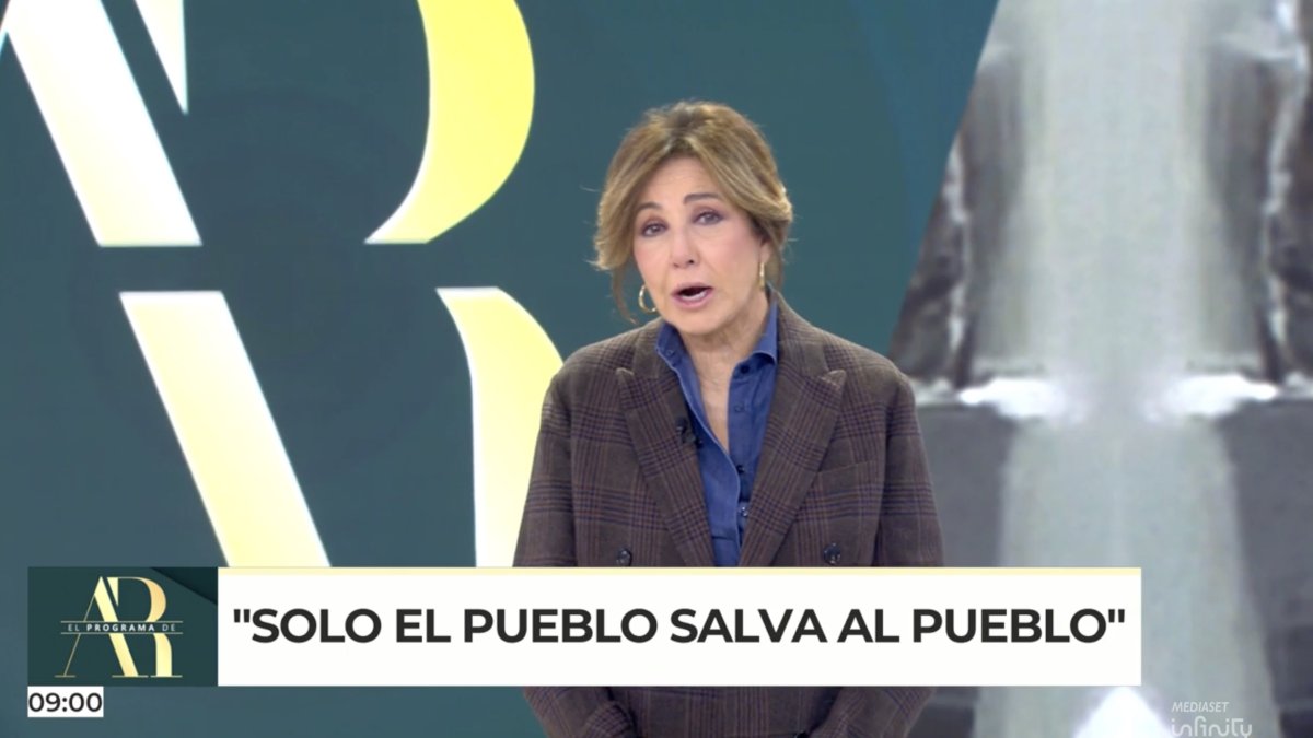 Ana Rosa Quintana, en su emotivo homenaje a las victimas de la dana