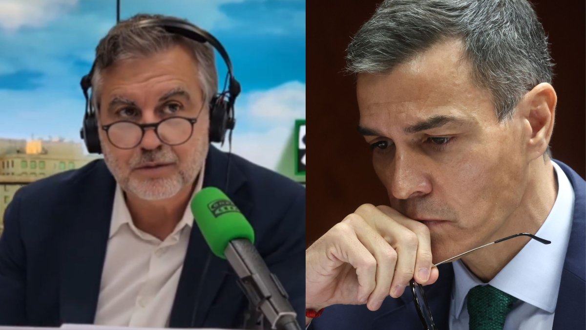 El presentador de 'Más de uno' en Onda Cero, Carlos Alsina, y el presidente del Gobierno, Pedro Sánchez.