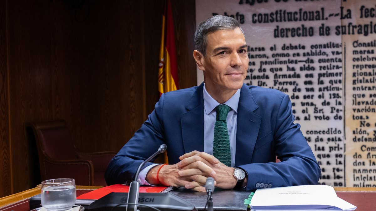 El presidente del Gobierno, Pedro Sánchez, en la comisión de investigación sobre el caso Koldo en el Senado.
