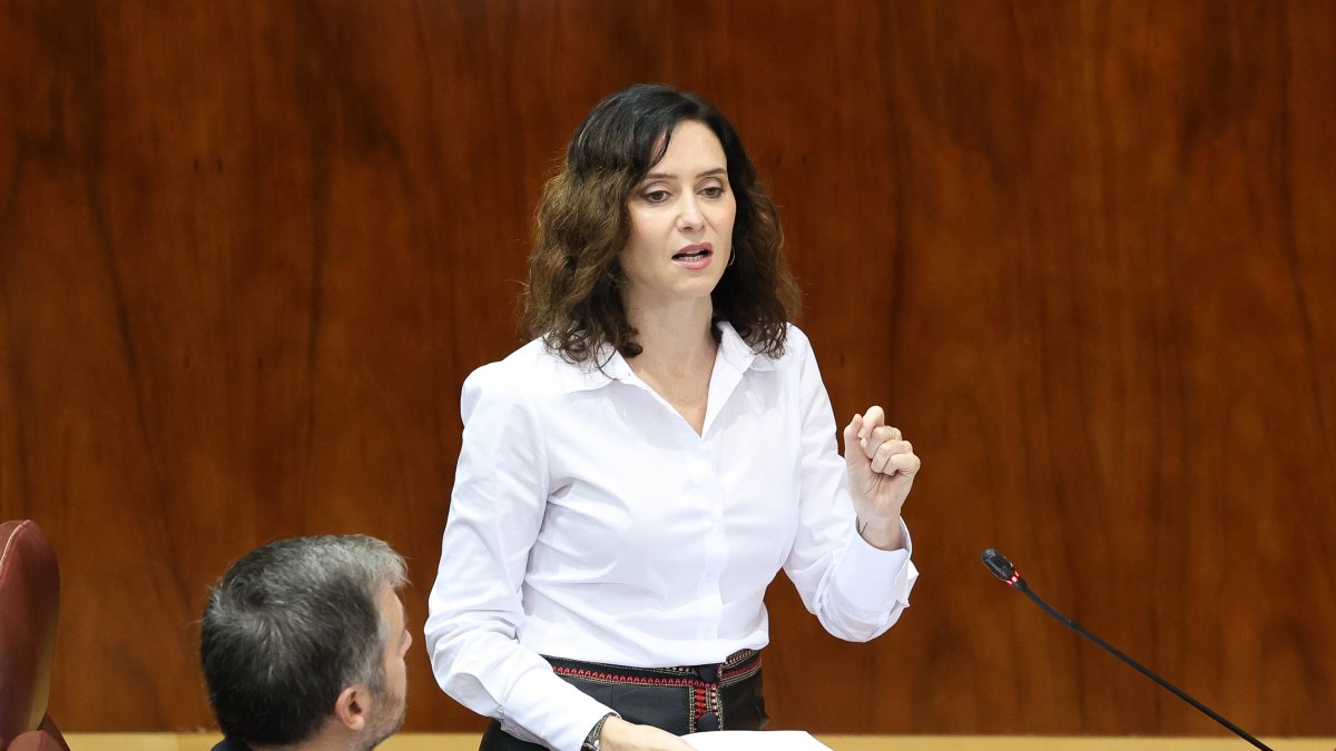 Intervención de Ayuso en la Asamblea de Madrid