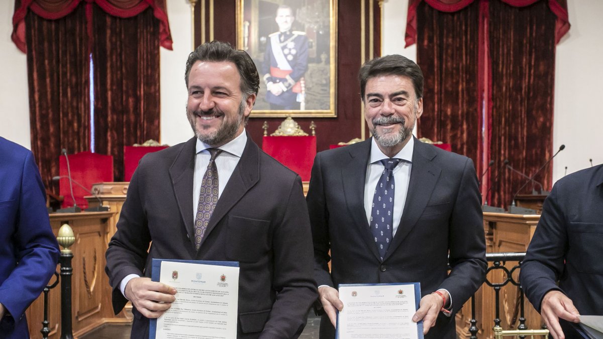 Los alcaldes de Alicante y Elche, Luis Barcala y Pablo Ruz