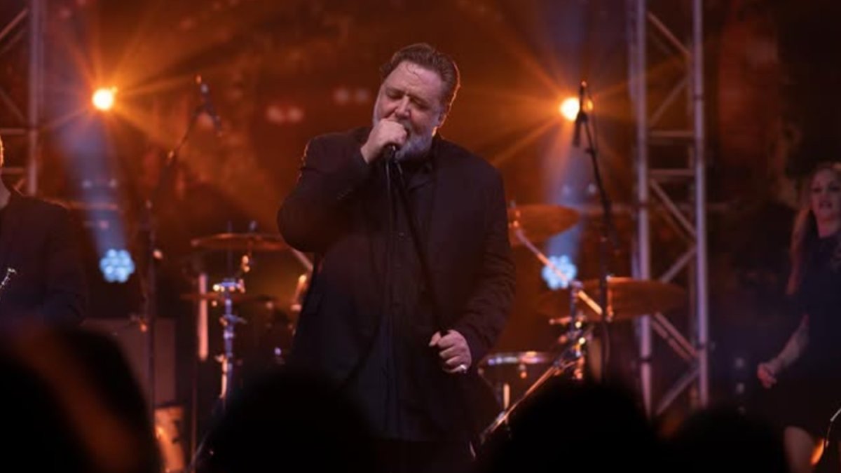 Russell Crowe, en un concierto.