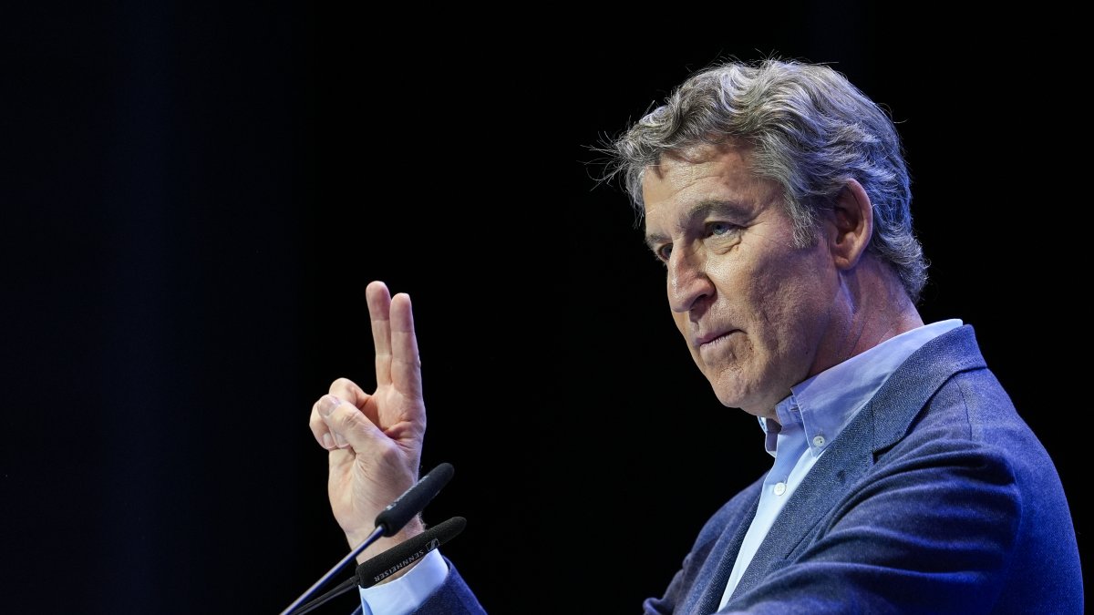 El presidente del PP, Albero Nuñez Feijoo,