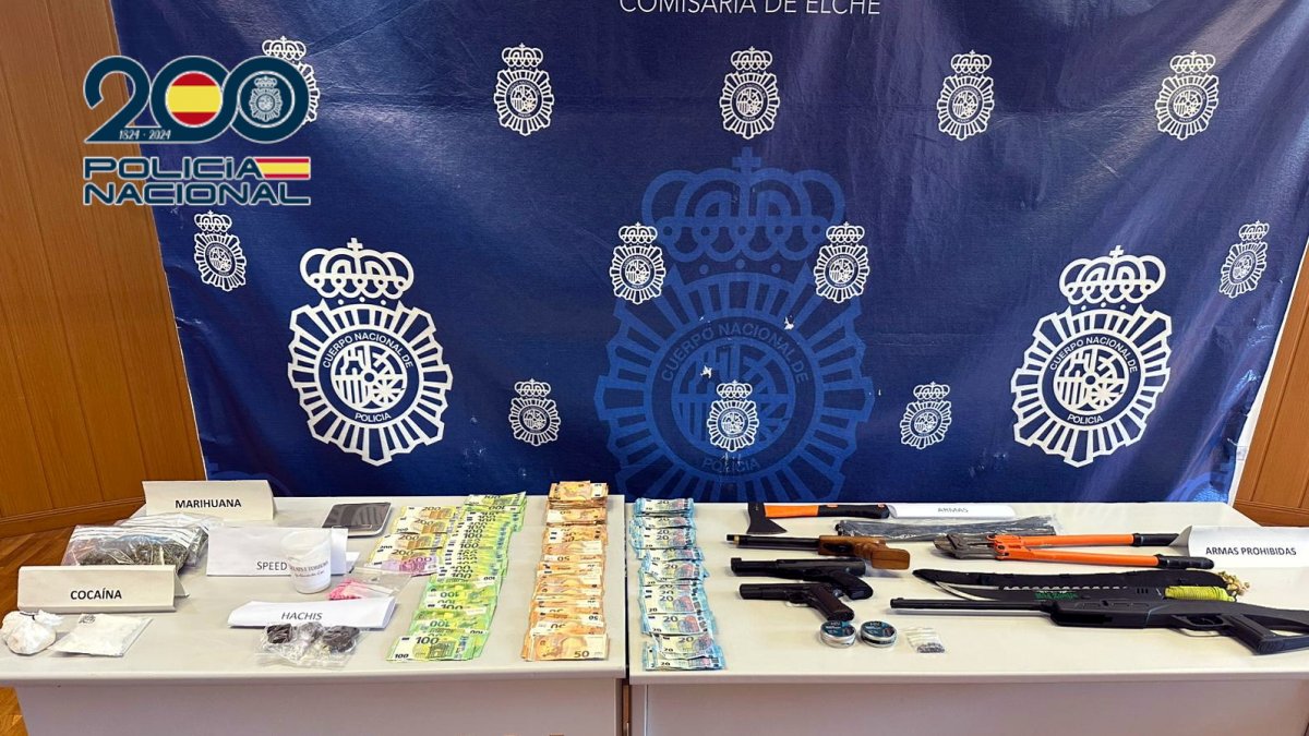 Material intervenido en la operación