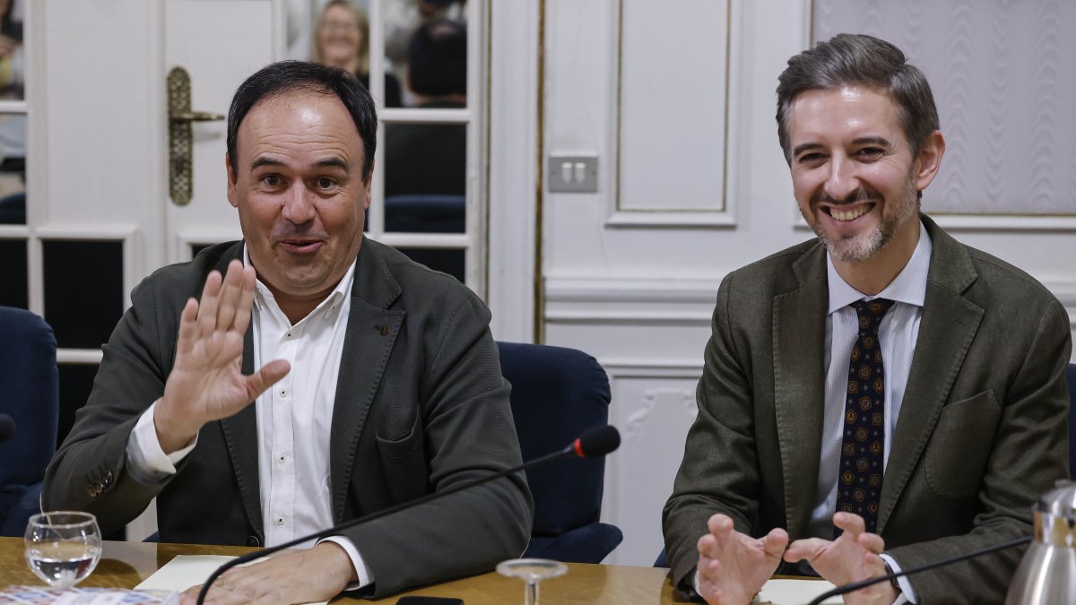 Juanfran Pérez Llorca en la junta de portavoces de las Cortes Valencianas