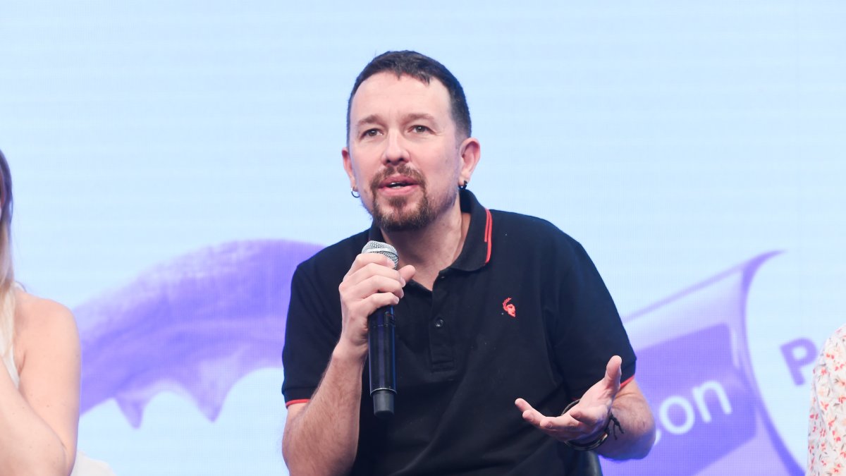 El exvicepresidente del Gobierno y exsecretario general de Podemos, Pablo Iglesias, durante una intervención en la  Universidad de Otoño de Podemos.