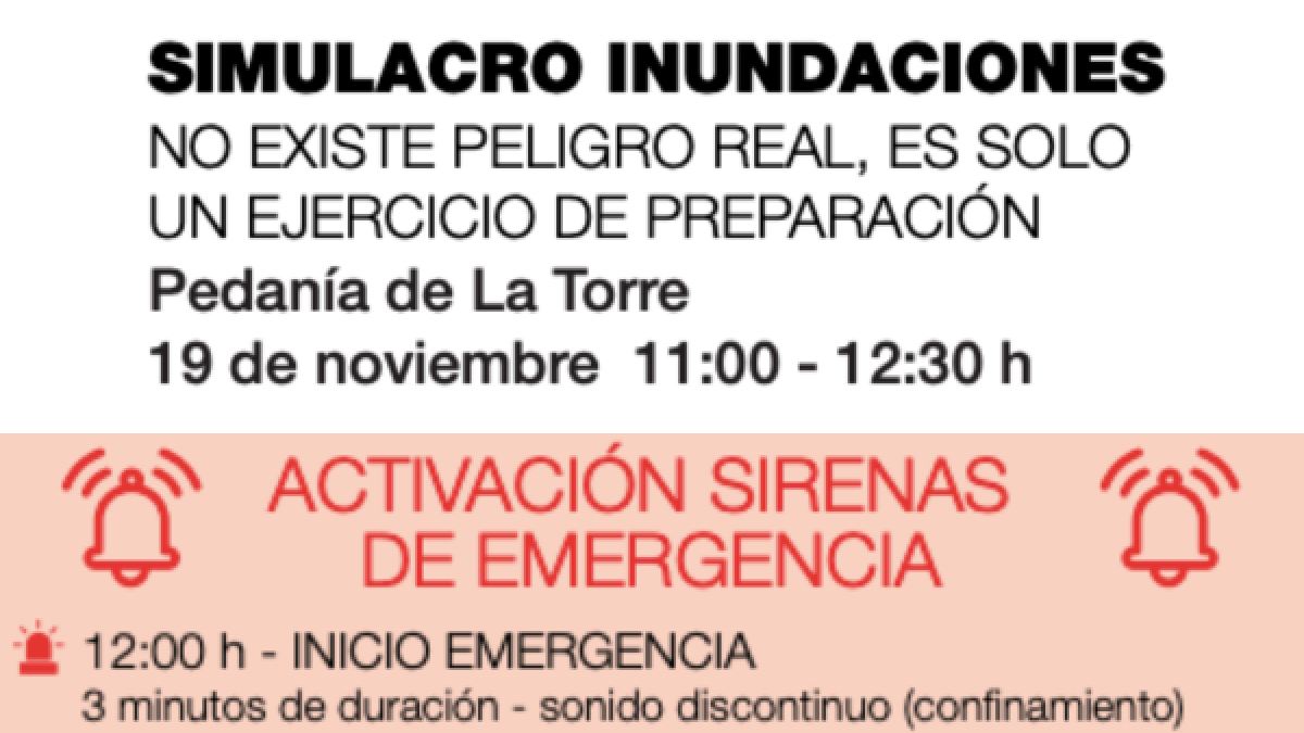 Cartel con algunas indicaciones