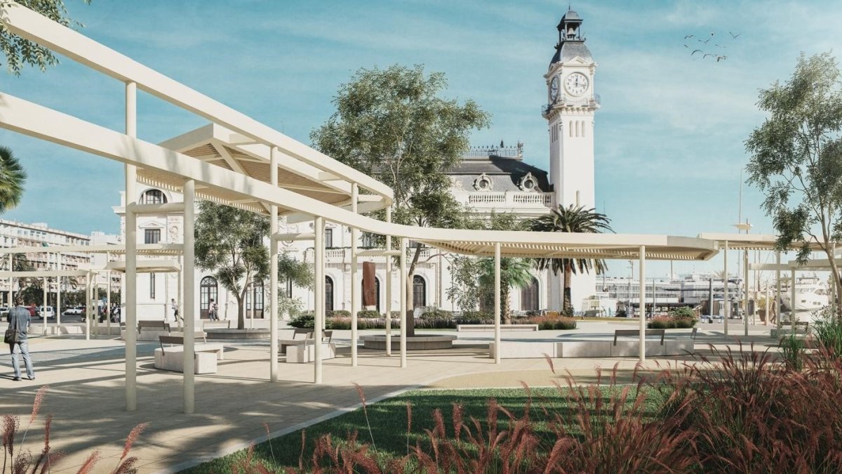 Integración paisajística del edificio de El Reloj