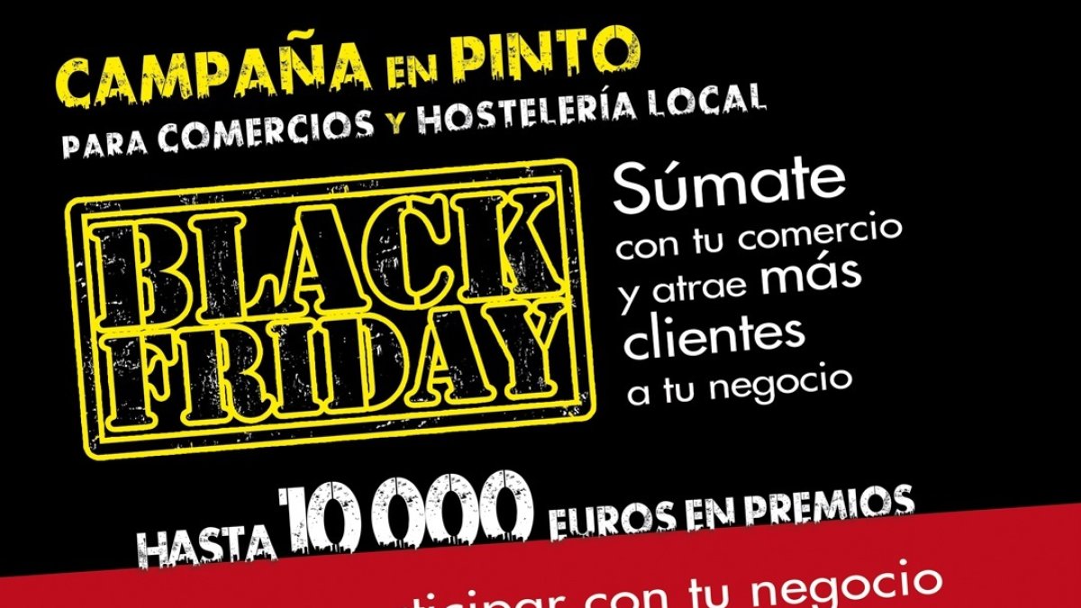 Cartel promocional de la campaña para el 'Black Friday' del Ayuntamiento de Pinto.
REMITIDA / HANDOUT por AYUNTAMIENTO DE PINTO
05/11/2025