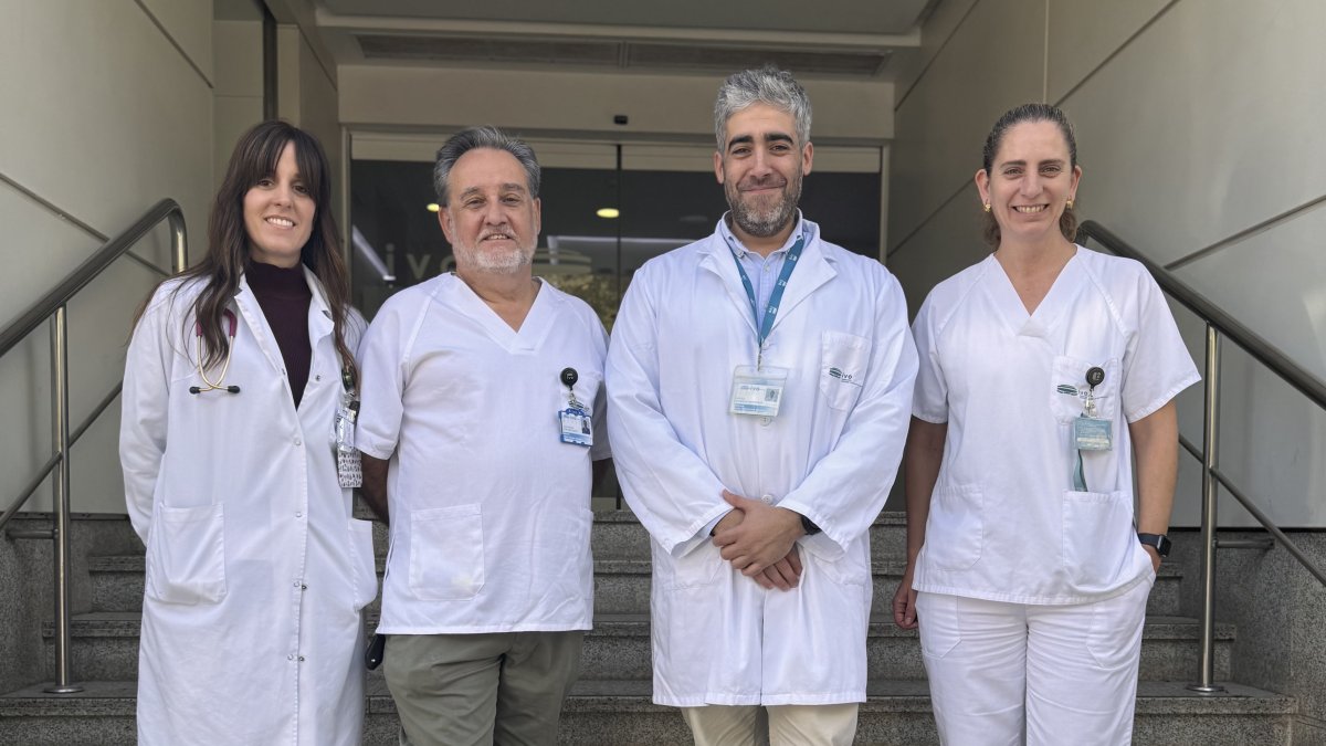 De izquierda a derecha la doctores del Instituto Valenciano de Oncología, Santamaría, Peñalver, Sandiego y Reyes Claramunt