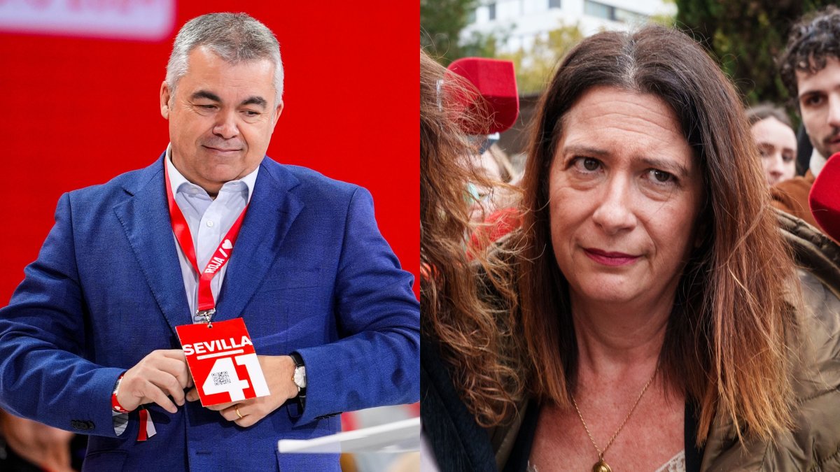 El exsecretario general del PSOE, Santos Cerdán, y la fontanera del PSOE, Leire Díez.