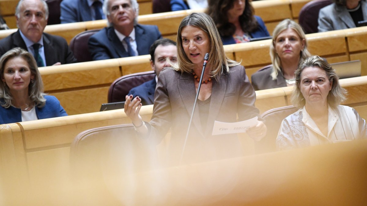 La portavoz del PP en el Senado, Alicia García, interviene durante una sesión de control al Gobierno en la Cámara Alta.
Fernando Sánchez / Europa Press
21 OCTUBRE 2025