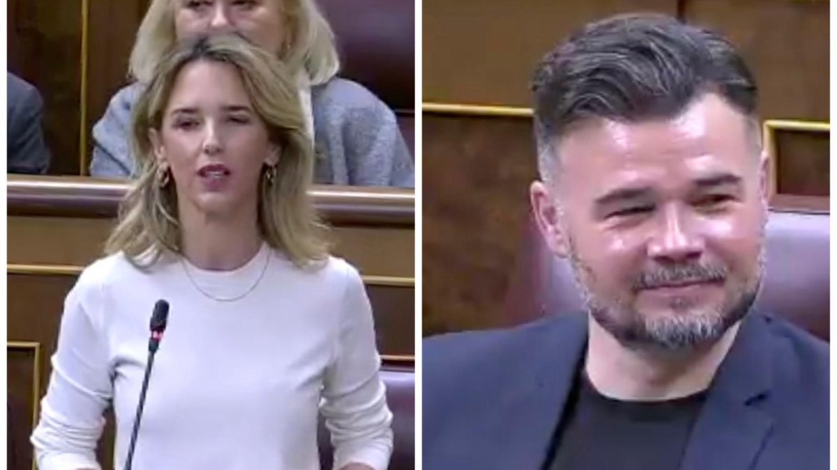Cayetana Álvarez de Toledo y Gabriel Rufián en el Congreso