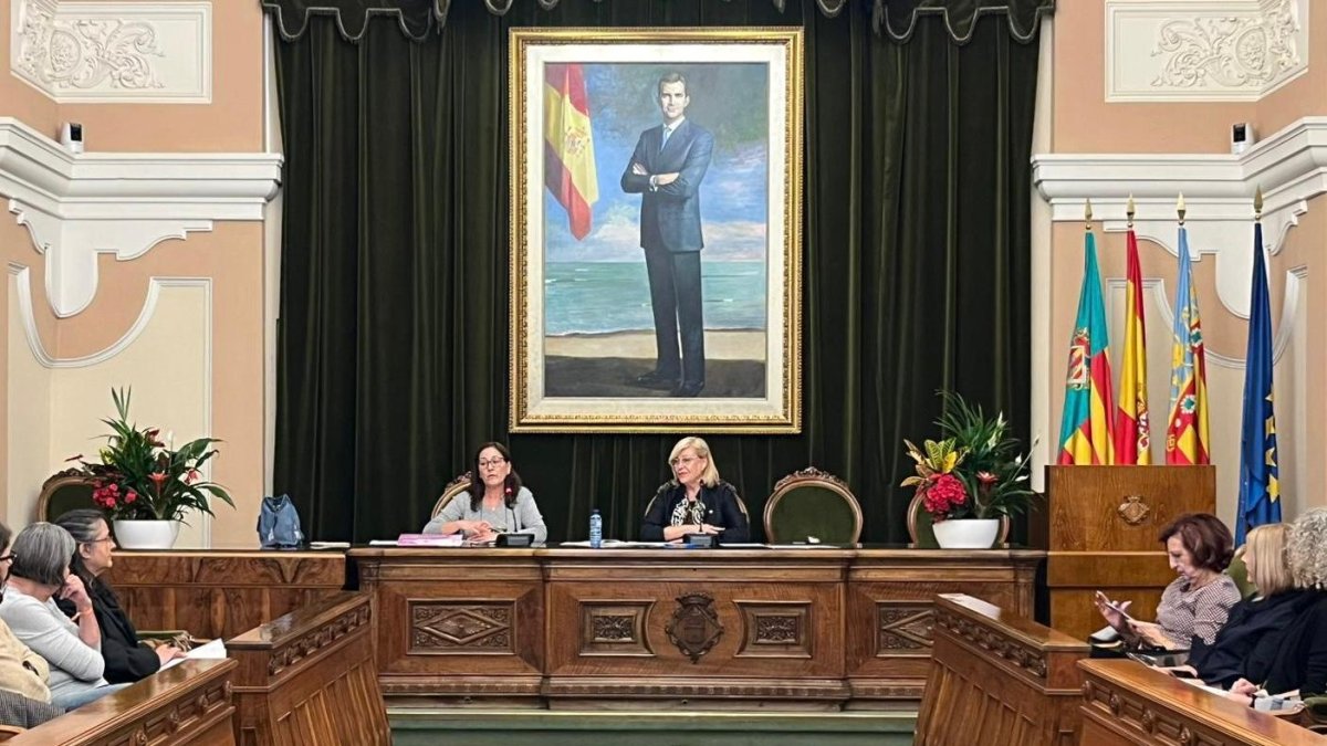 Clara Adsuara, presidenta del Consejo Municipal de Igualdad, en una reunión explicativa del 25N