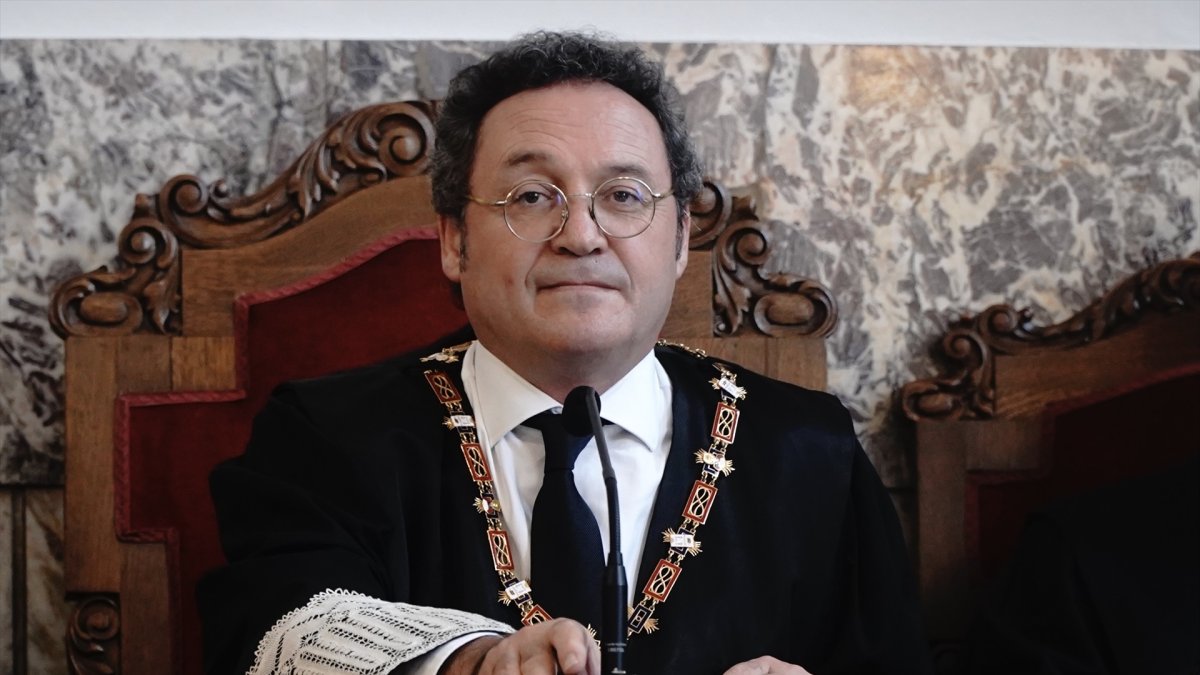 Álvaro García Ortiz, presidiendo la toma de posesión de Carmen Eiró como nueva Fiscal Superior de Galicia,