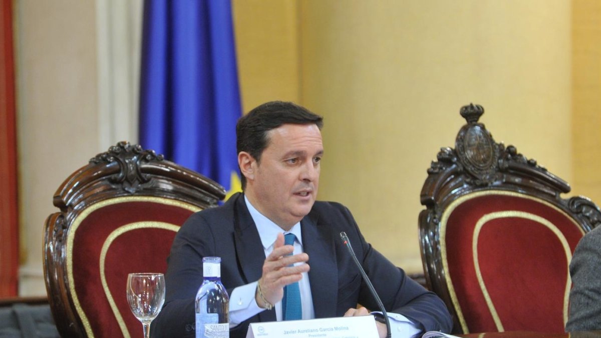 Javier Aureliano Garcia todavía como presidente de la Diputación Provincial de Almería.