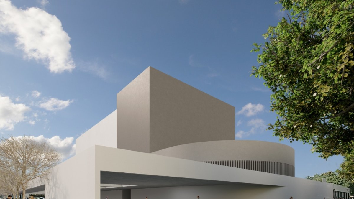 Imagen virtual del futuro auditorio-albergue de Xirivella.