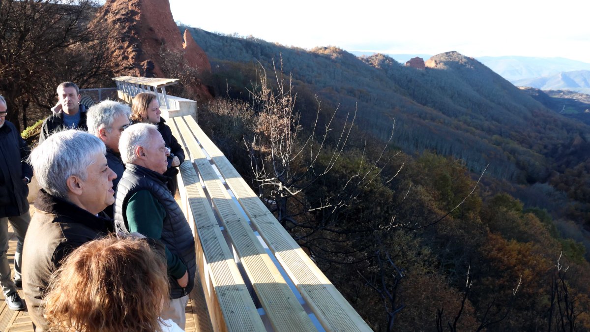 Vista del Mirador de Orellán en Las Médulas, en León.