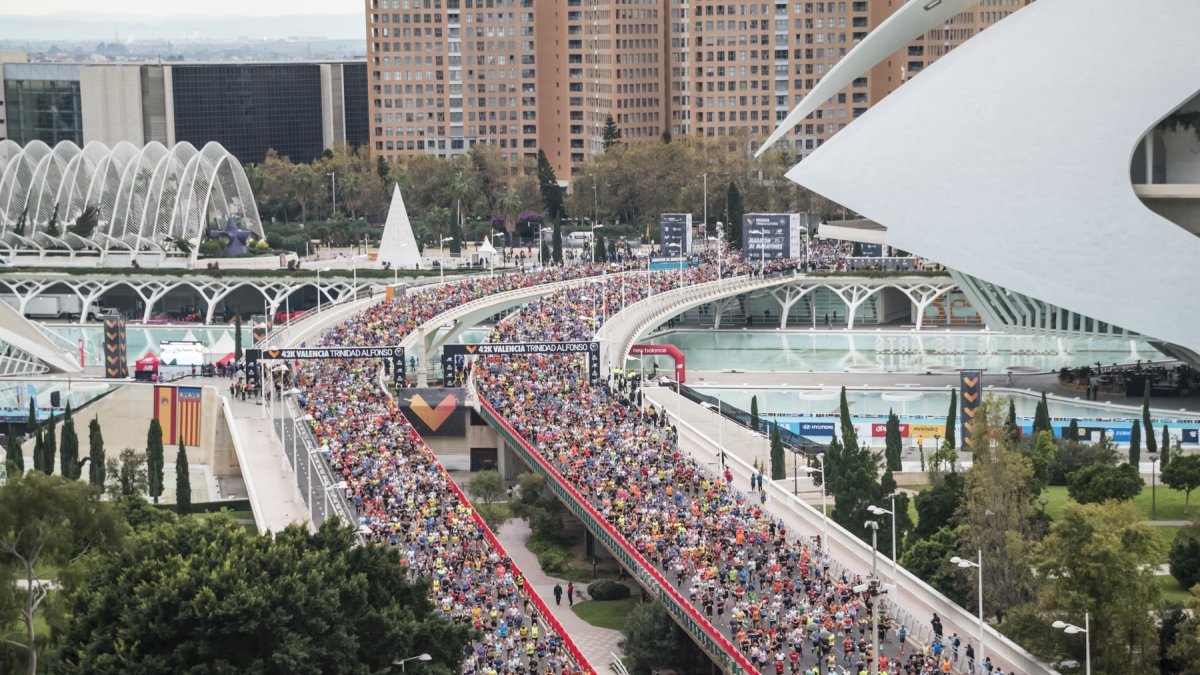 Salida del Maratón de Valencia