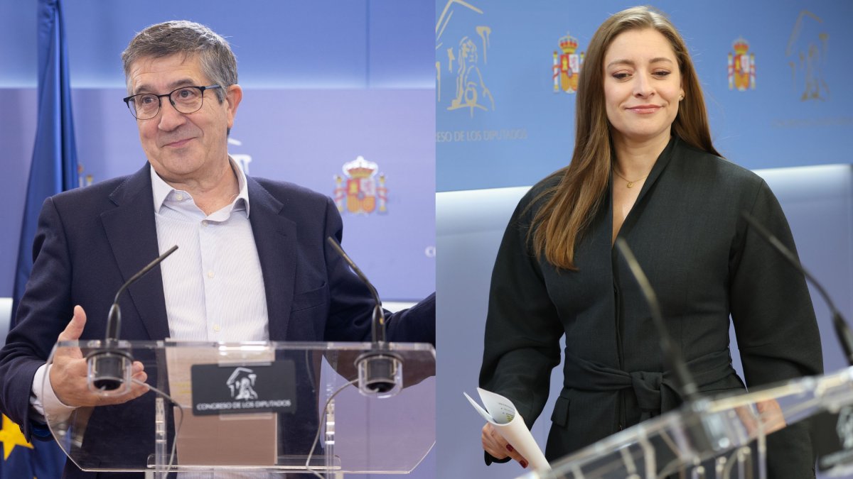 El portavoz del PSOE en el Congreso, Patxi López, y la portavoz del PP, Ester Muñoz.