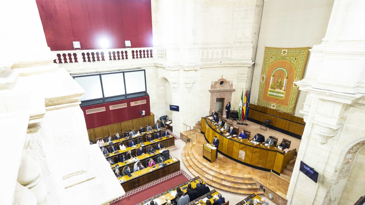 Pleno en el Parlamento de Andalucía.