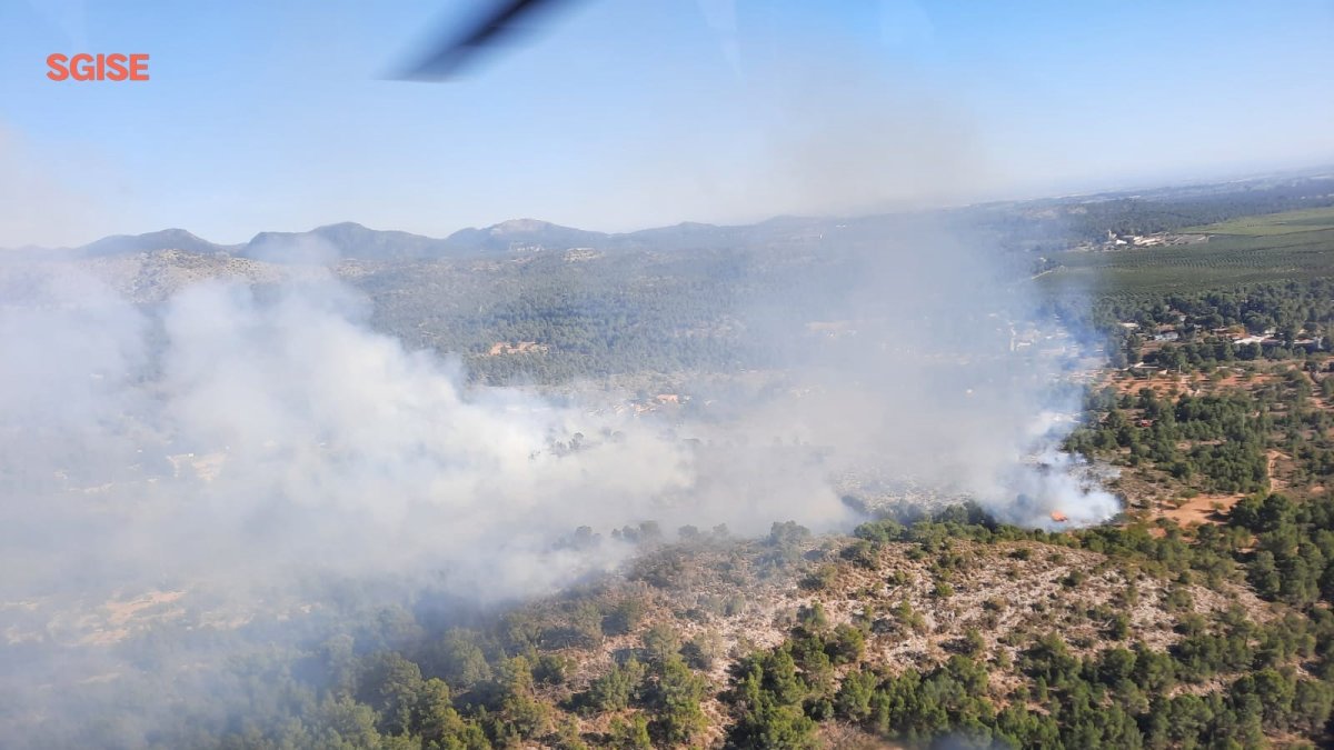 Incendio en Olocau, imagen de archivo